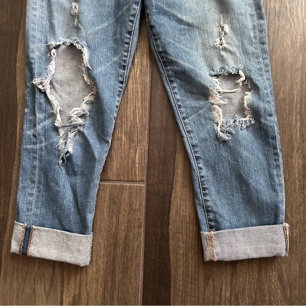 AG Adriano Goldschmied Ex Boyfriend Slouchy Slim Distressed Jeans 12 Yr Ara 25 - Picture 2 of 8